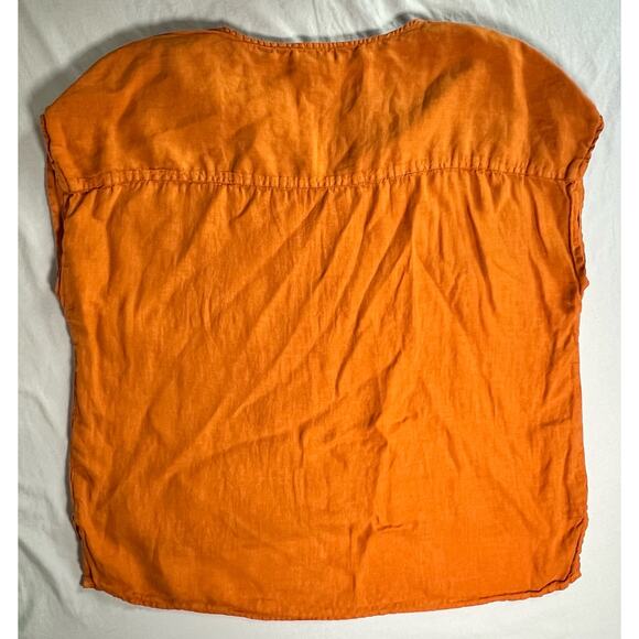 House‎ of Harlow 1960 Linen Boho Embroidered Top Large Orange - Picture 7 of 9